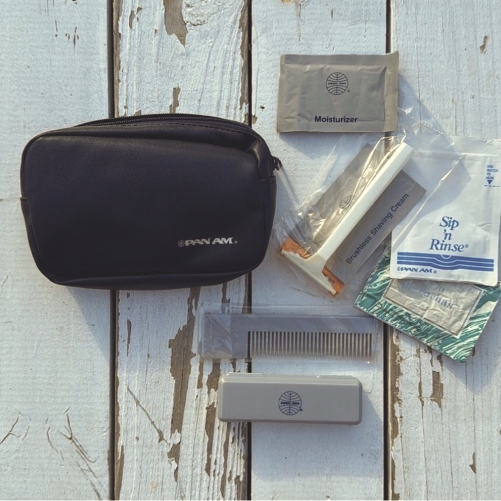 Vintage Pan Am First Class Case with Accessories